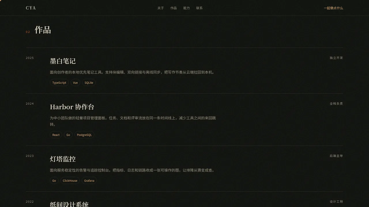 陈予安 · 全栈工程师 封面