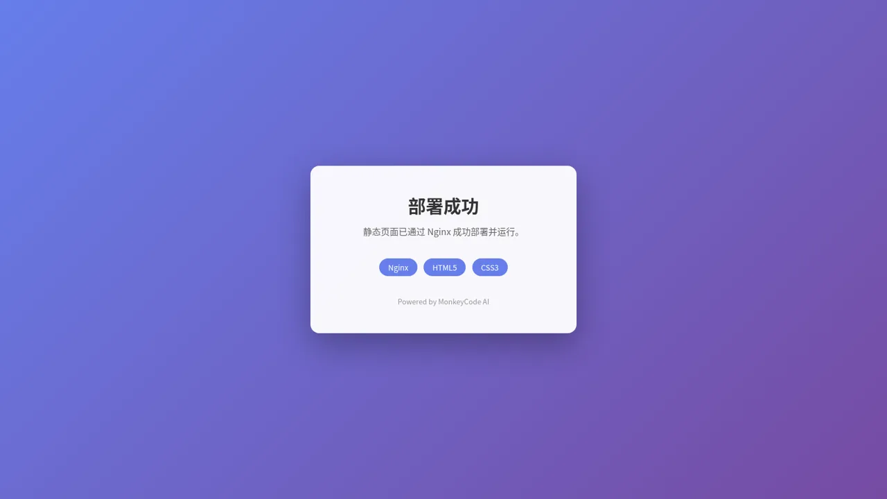 Nginx 部署成功页