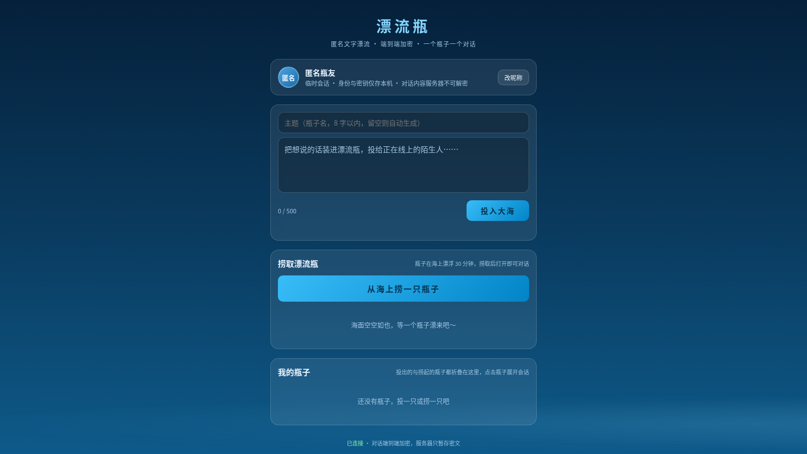 网络漂流瓶 封面