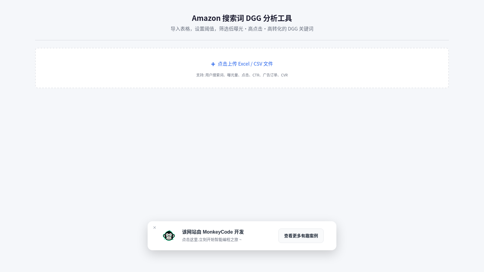 Amazon 搜索词 DGG 分析工具 cover