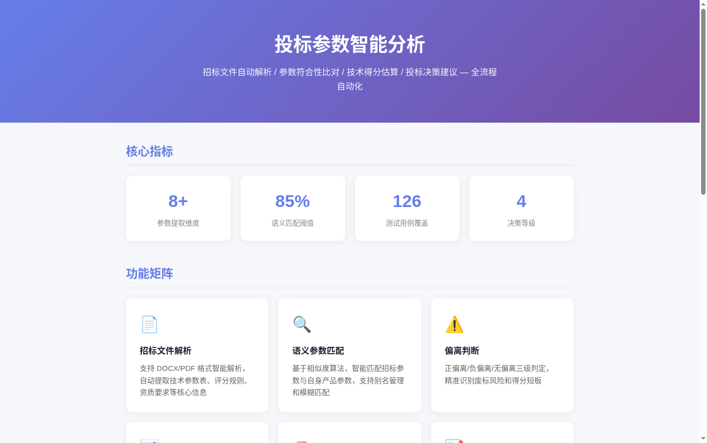 投标参数智能分析
