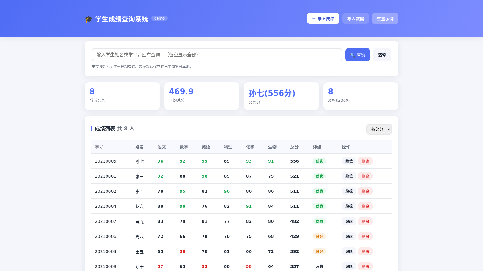 学生成绩查询系统 封面