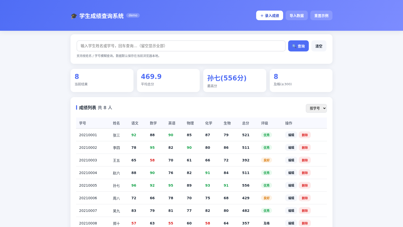 学生成绩查询系统 封面