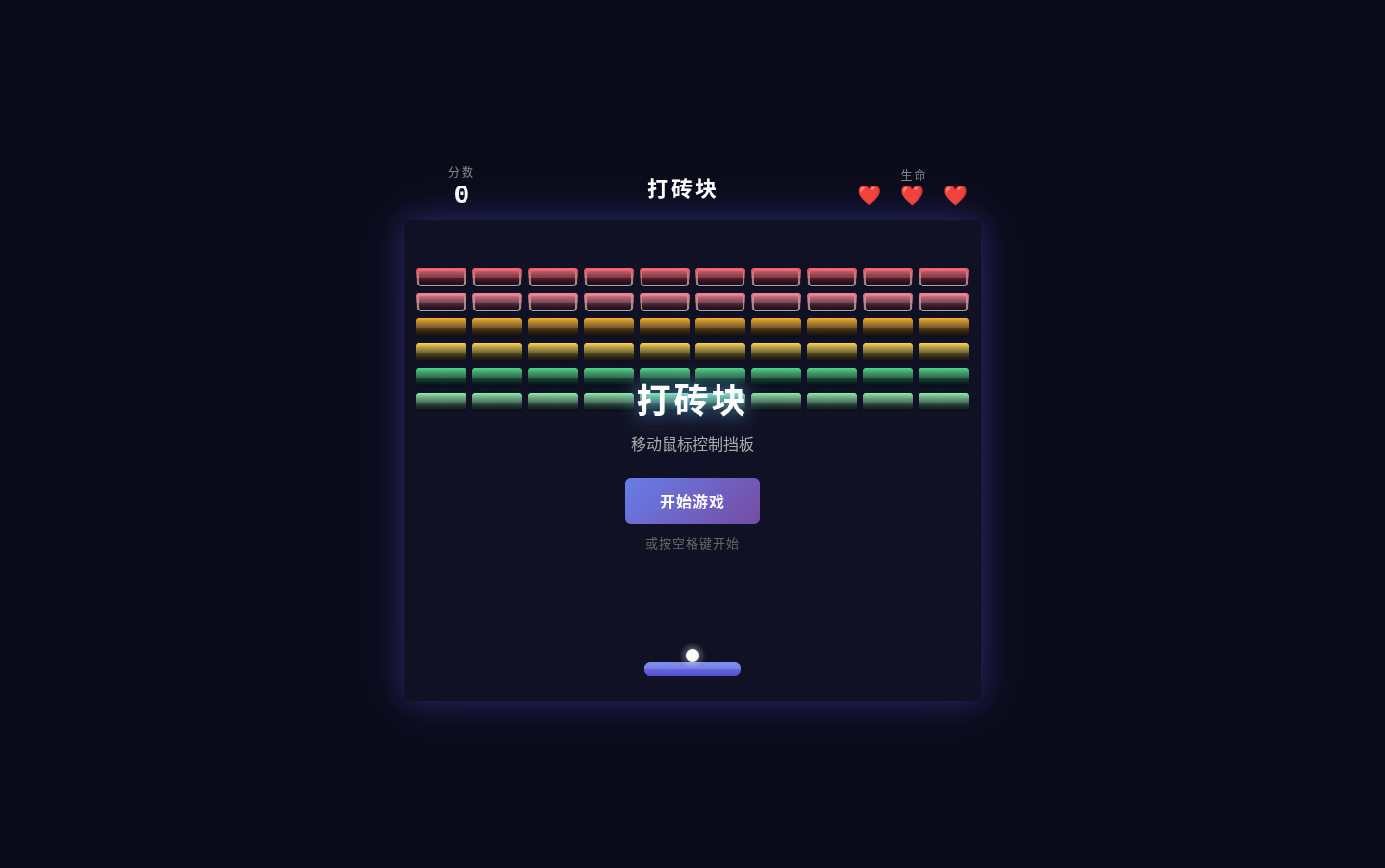 打砖块 Breakout
