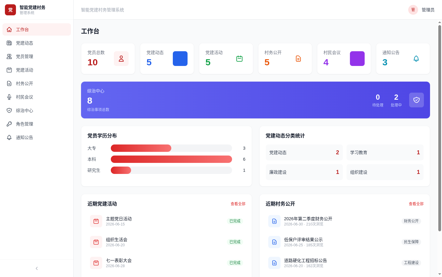 智能党建村务系统