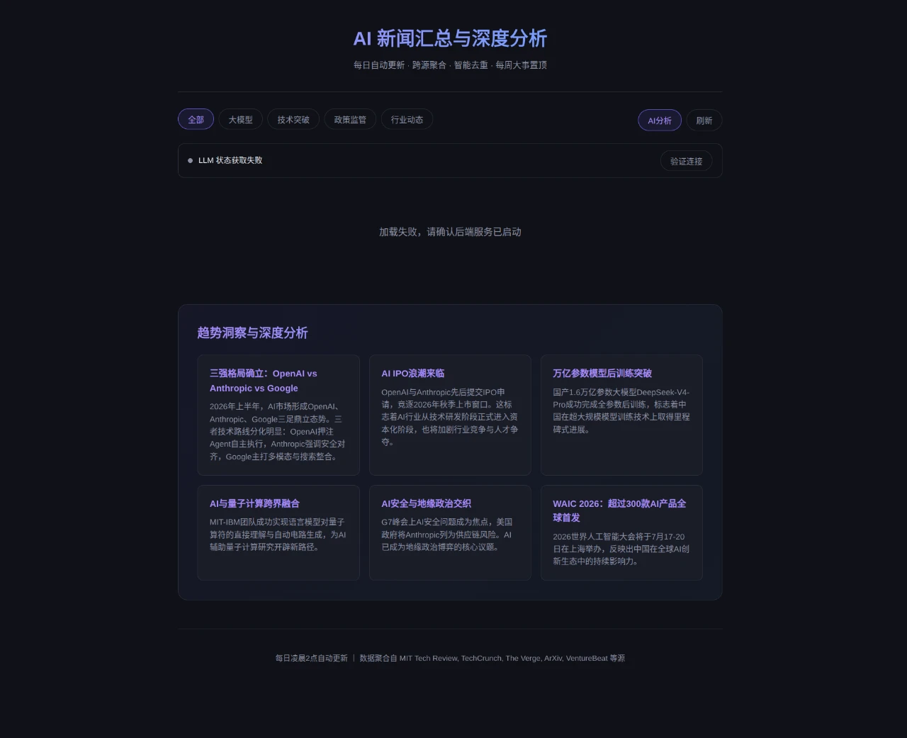 AI 新闻汇总与分析
