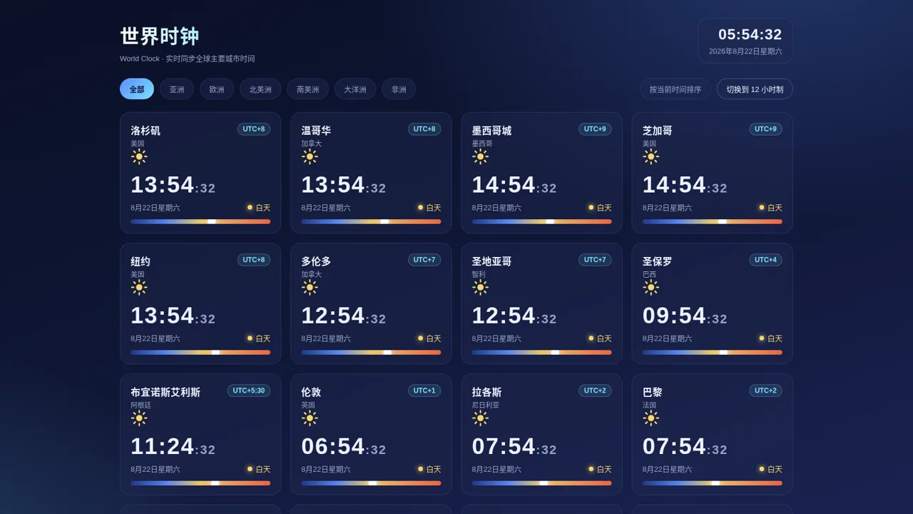 世界时钟 · World Clock 封面