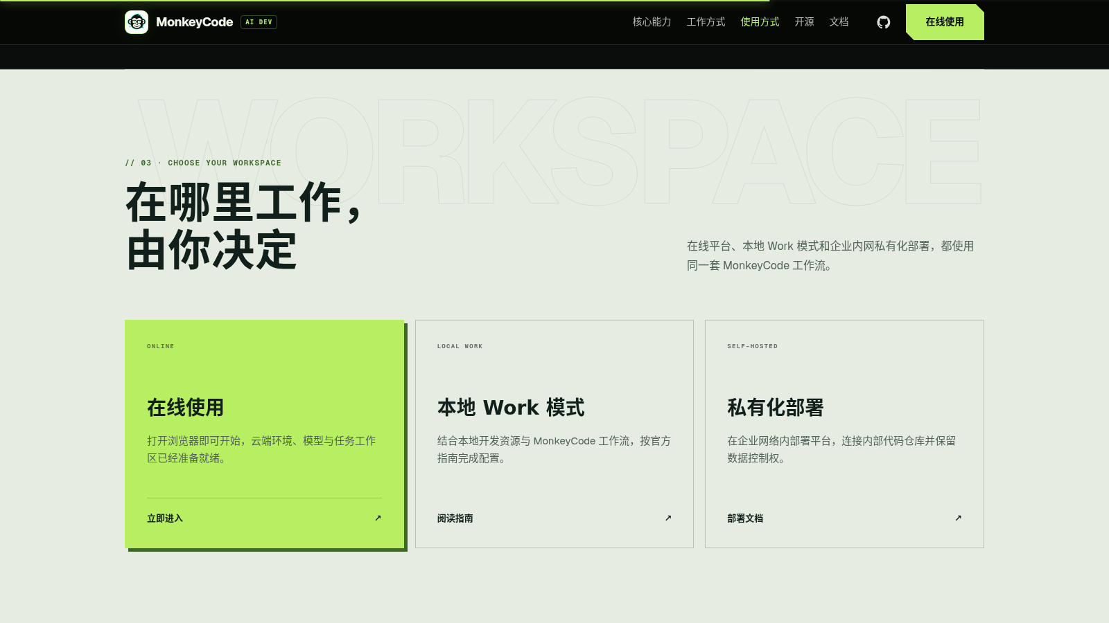 MonkeyCode - 让 AI 持续推进研发 封面