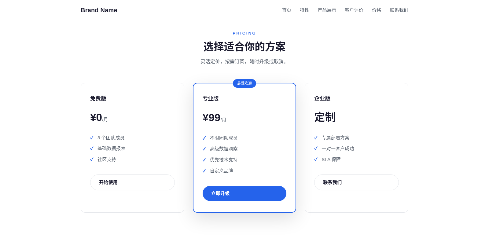 Brand Name 产品主页 封面