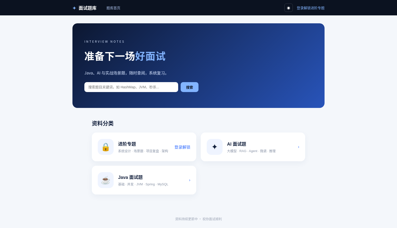 Java & AI 面试题库 封面