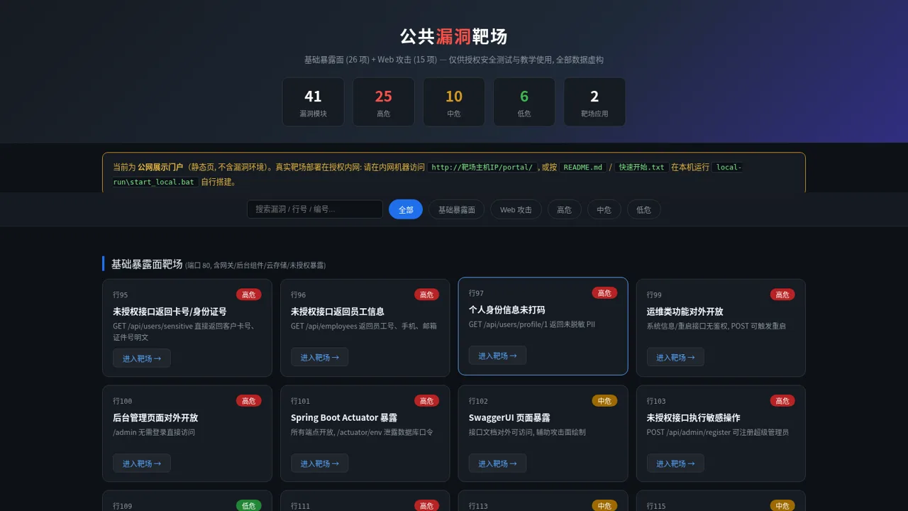 公共漏洞靶场 封面