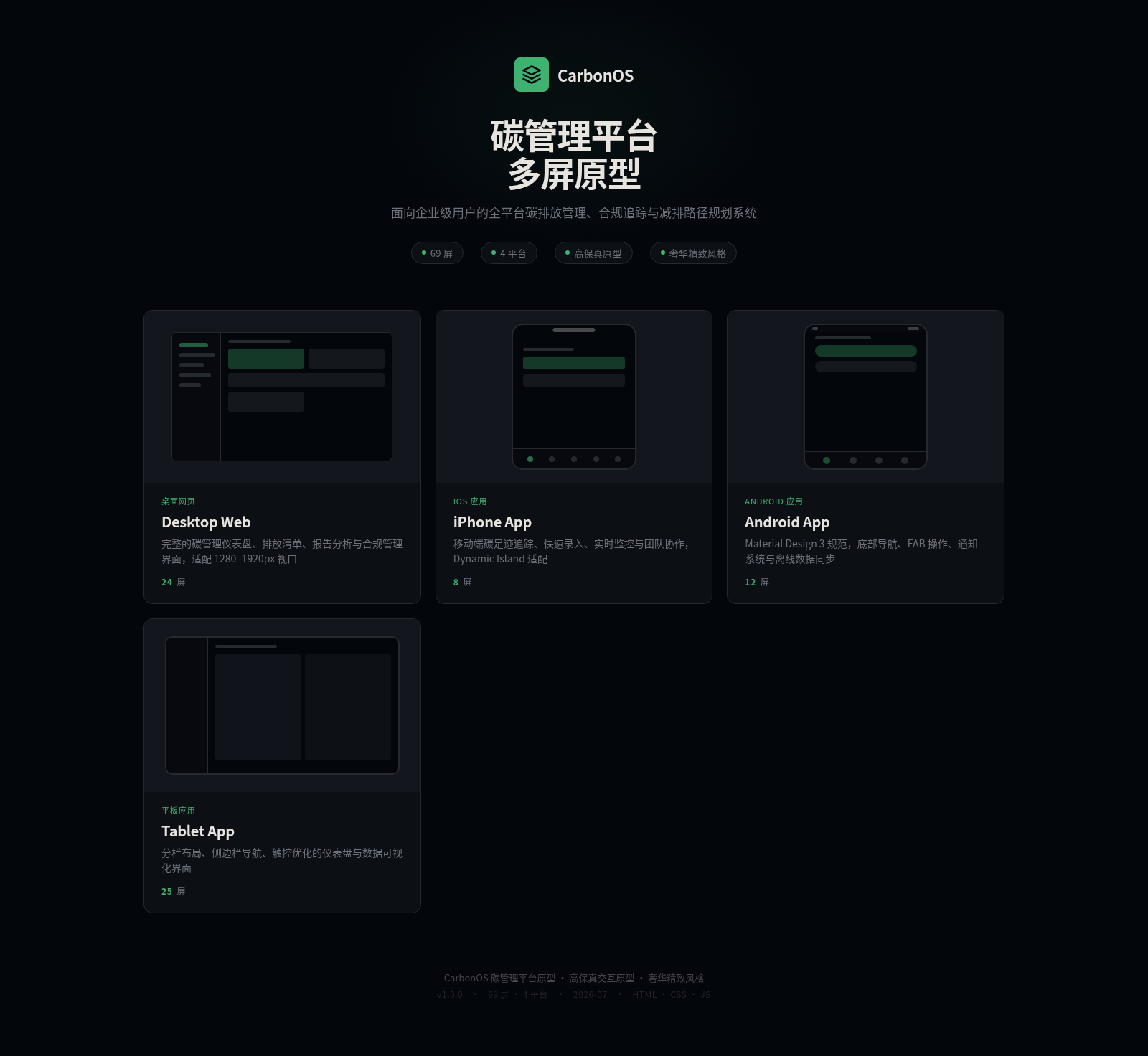 CarbonOS 能碳管理平台