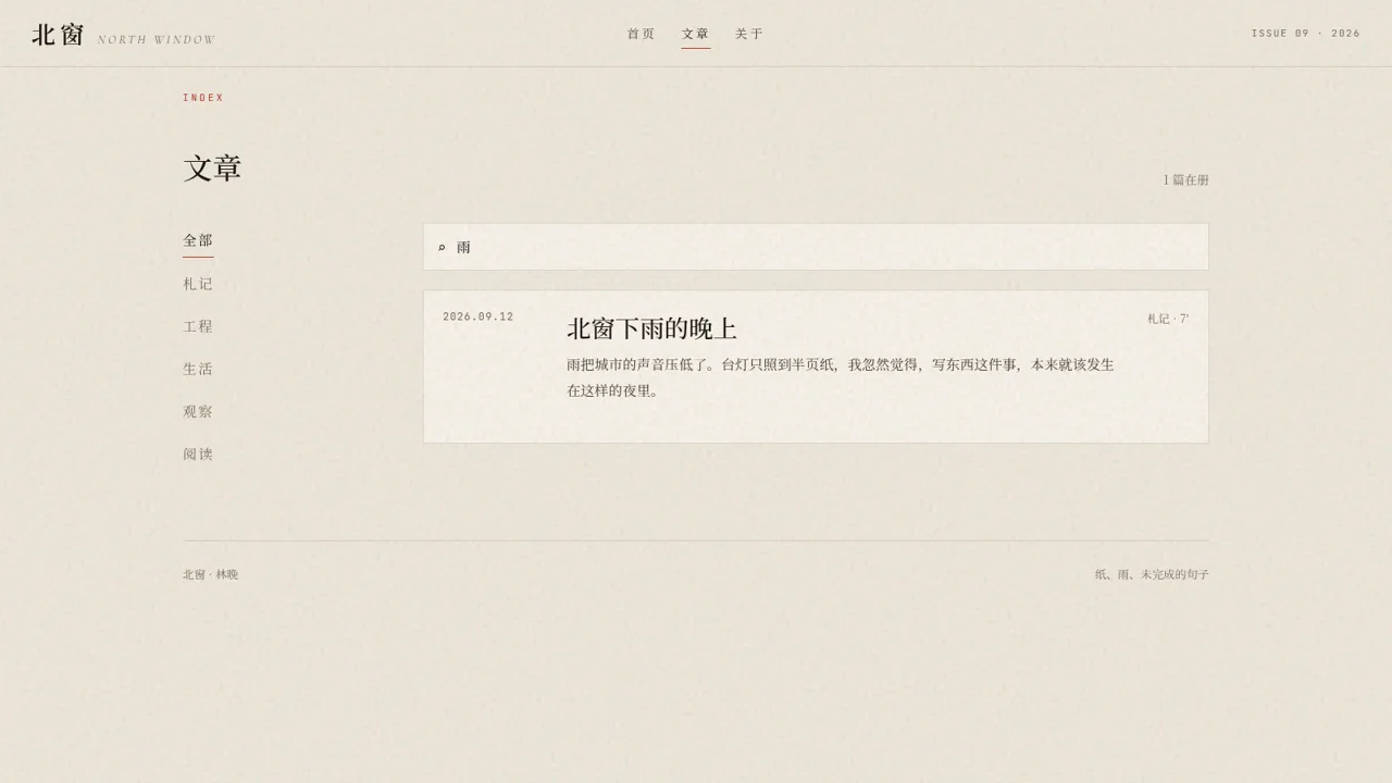 北窗 · 林晚 封面