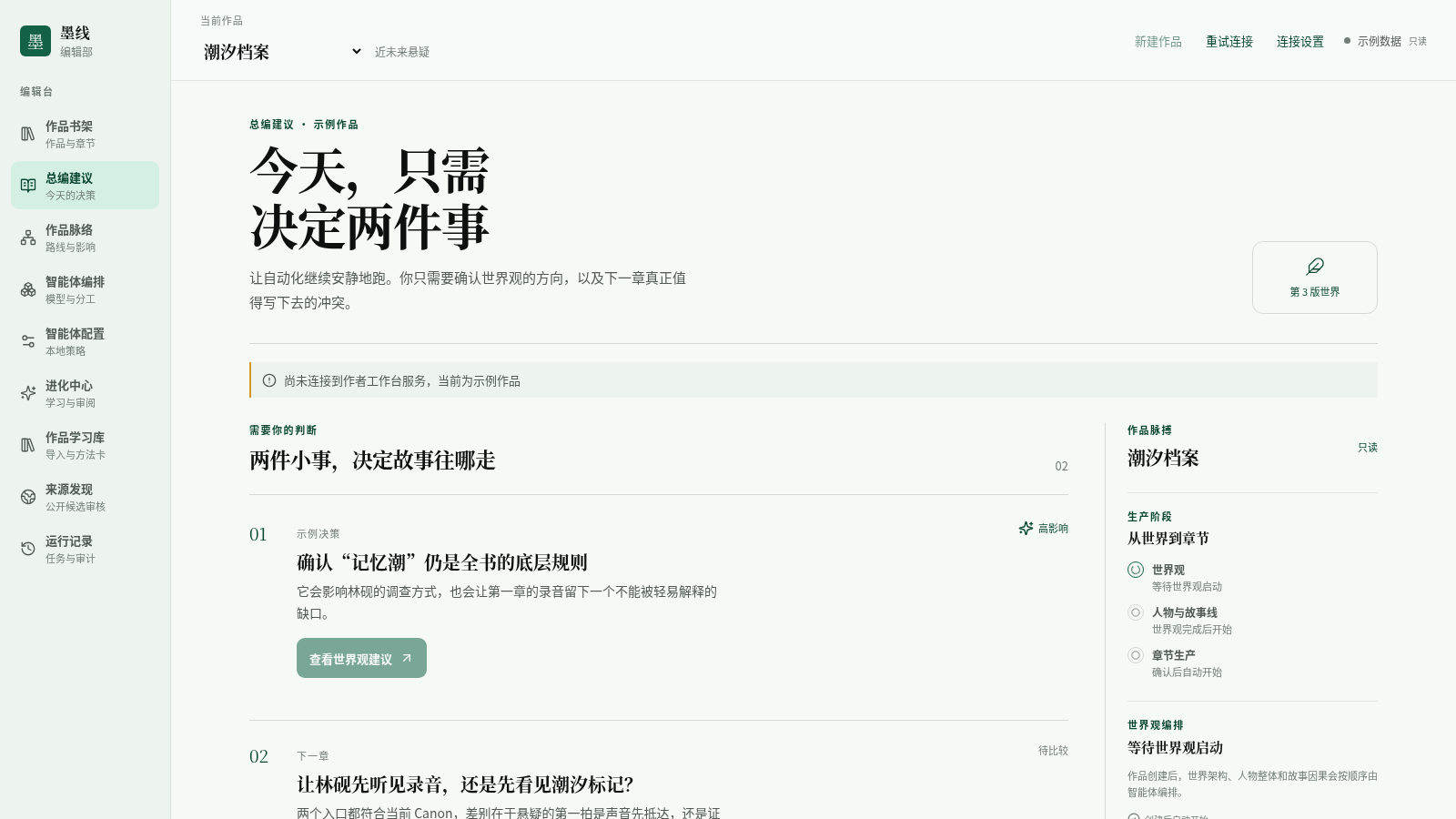 墨线编辑部 封面