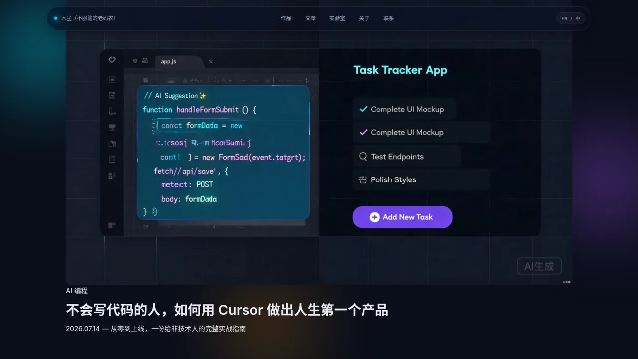 木尘 · AI 编程实践者 cover