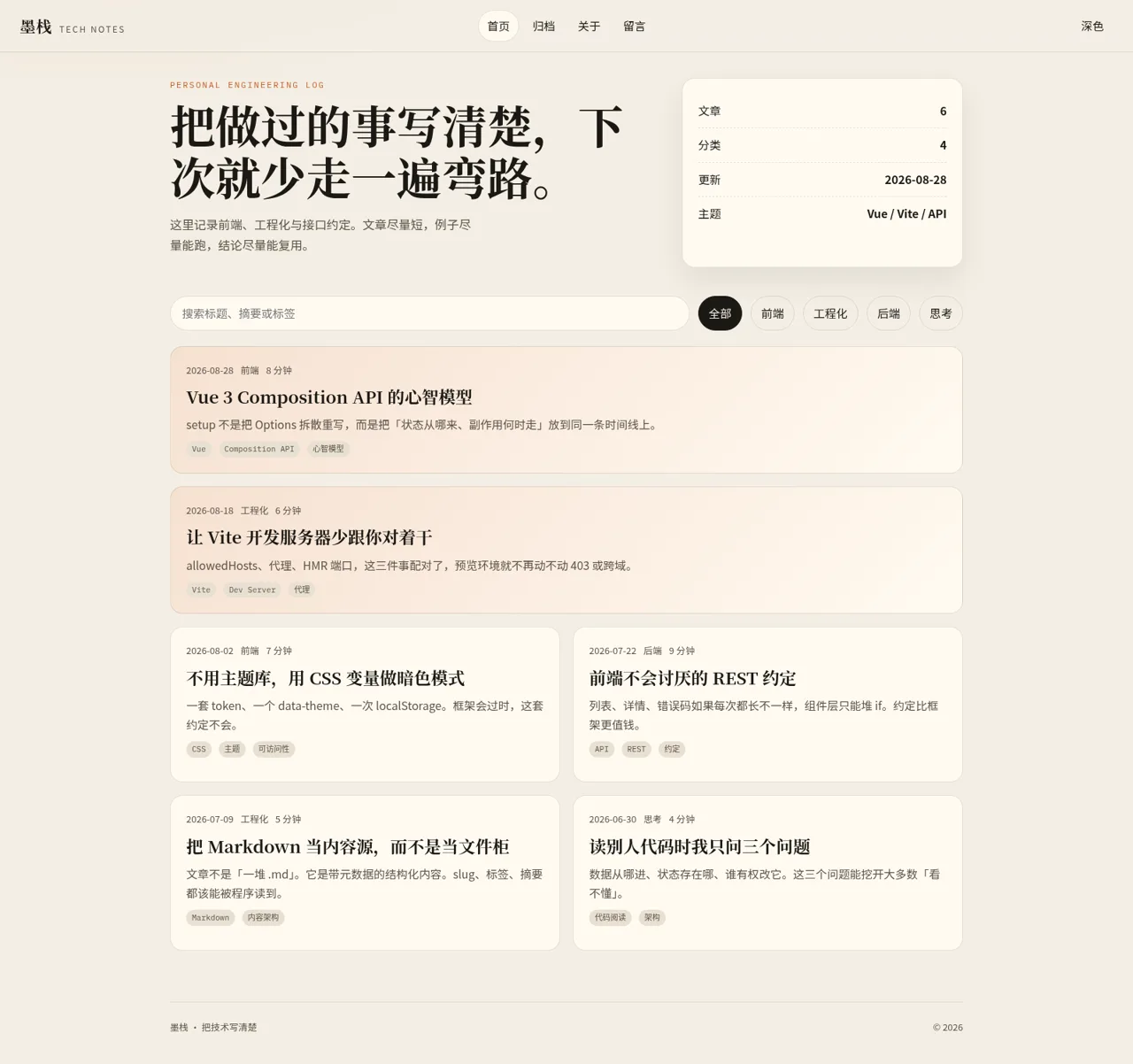 墨栈 · 技术手记 封面