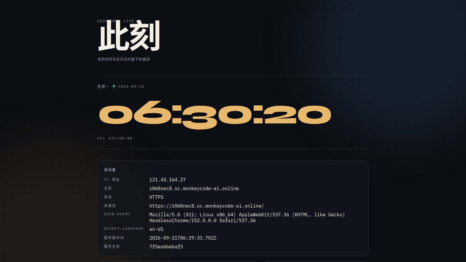 此刻 · 访问者档案 封面
