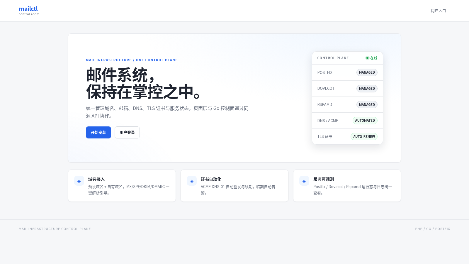 mailctl 多用户邮箱控制面板 封面