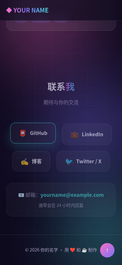 个人主页 封面