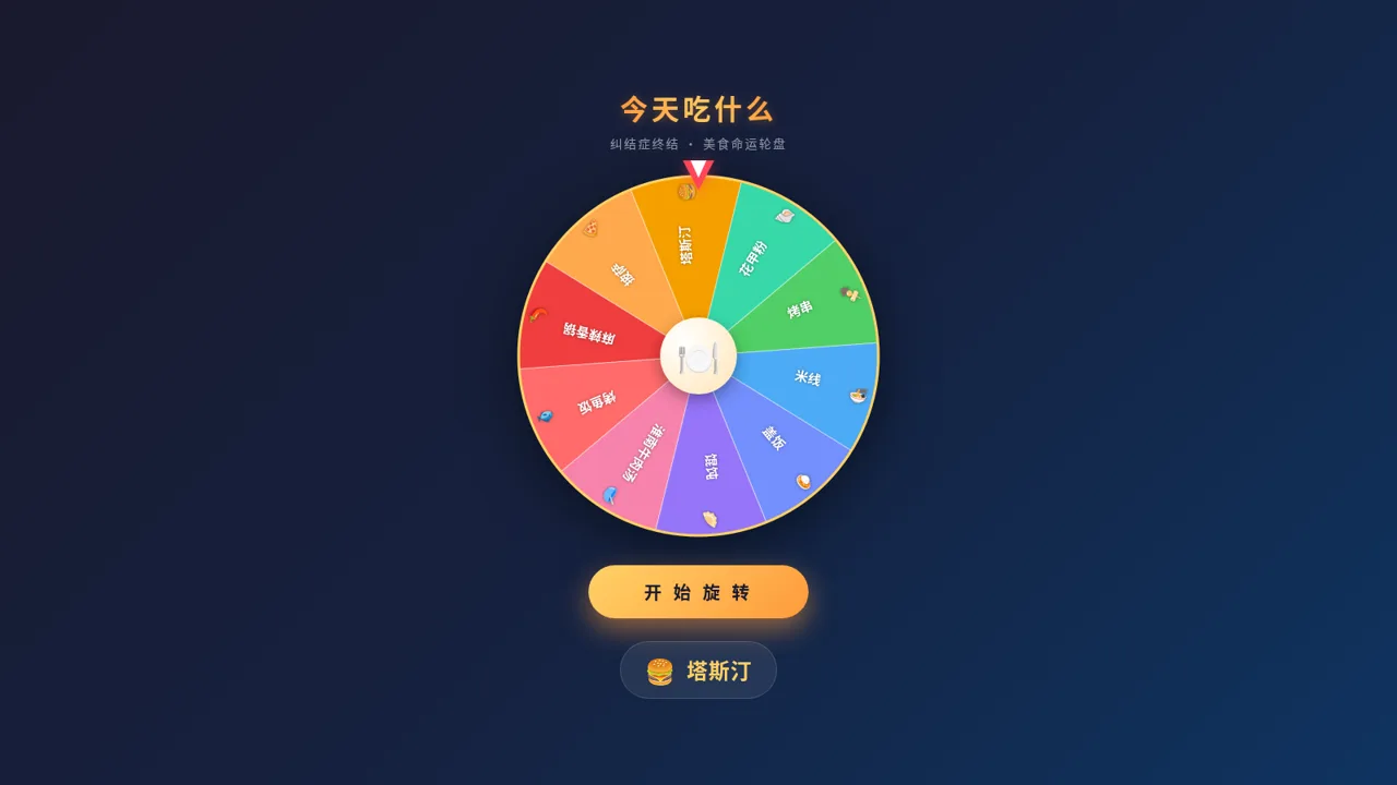 今天吃什么 · 美食轮盘 封面