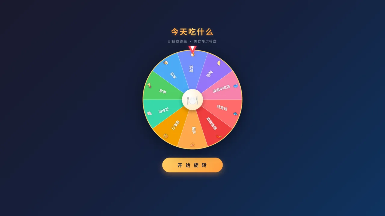 今天吃什么 · 美食轮盘 封面