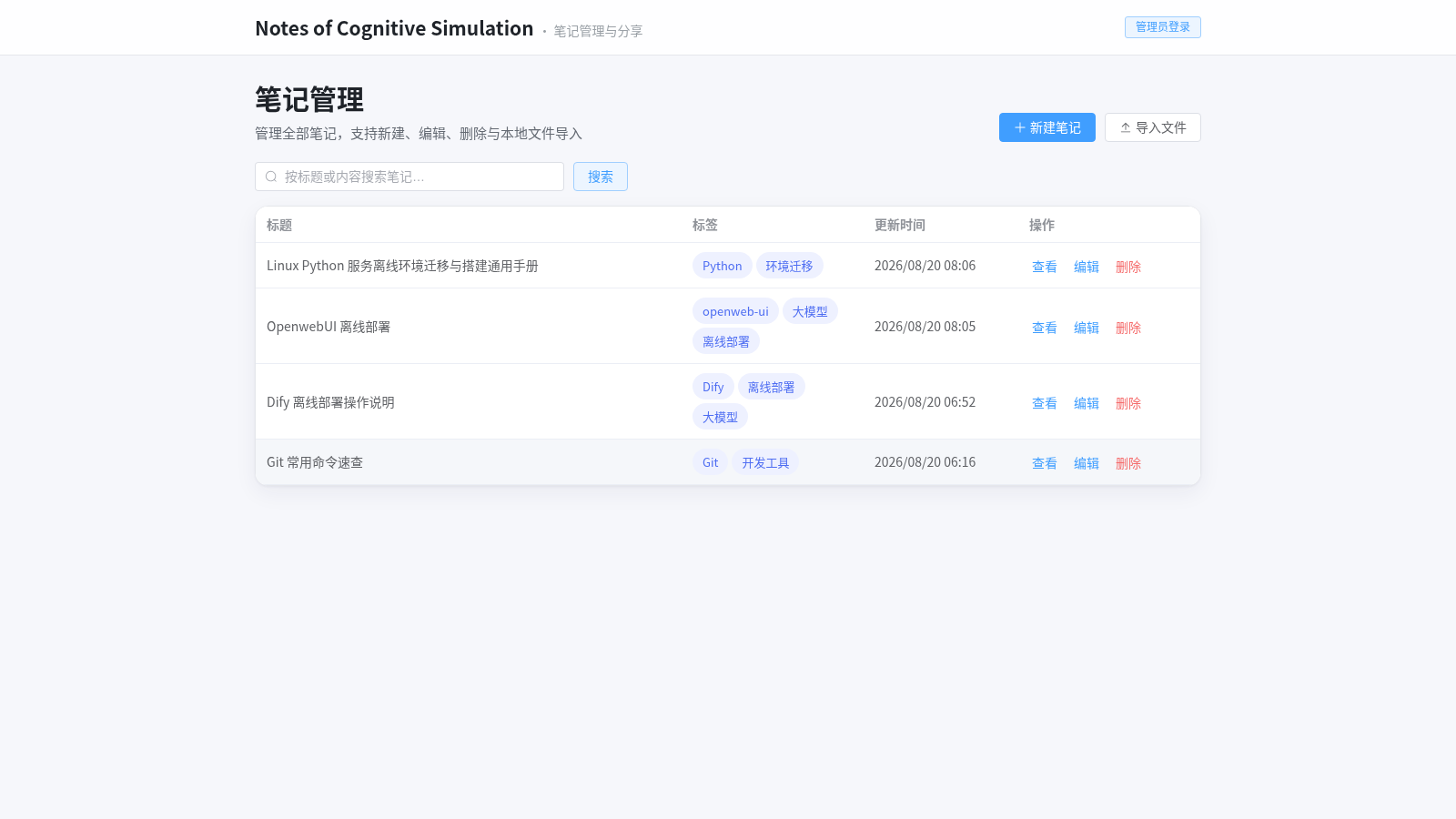 笔记管理应用 (Notes App) 封面