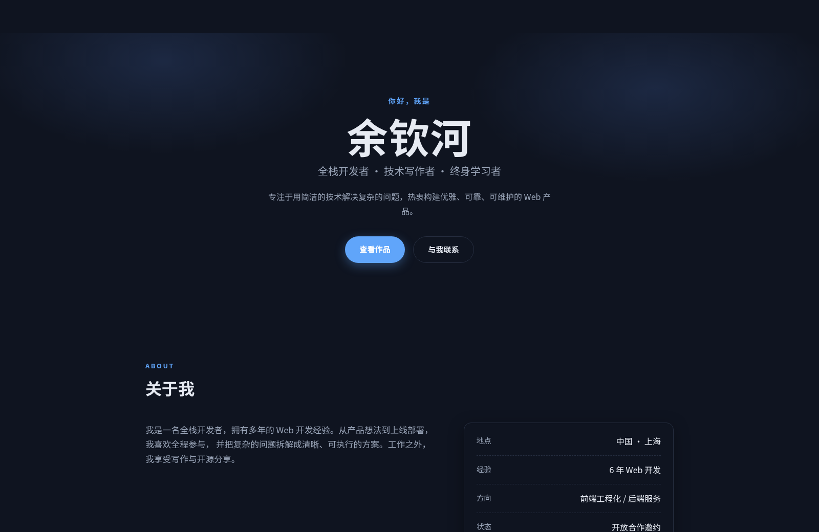 王阳 · 个人主页 封面