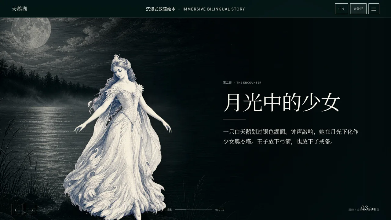 天鹅湖 · 沉浸式双语绘本 封面
