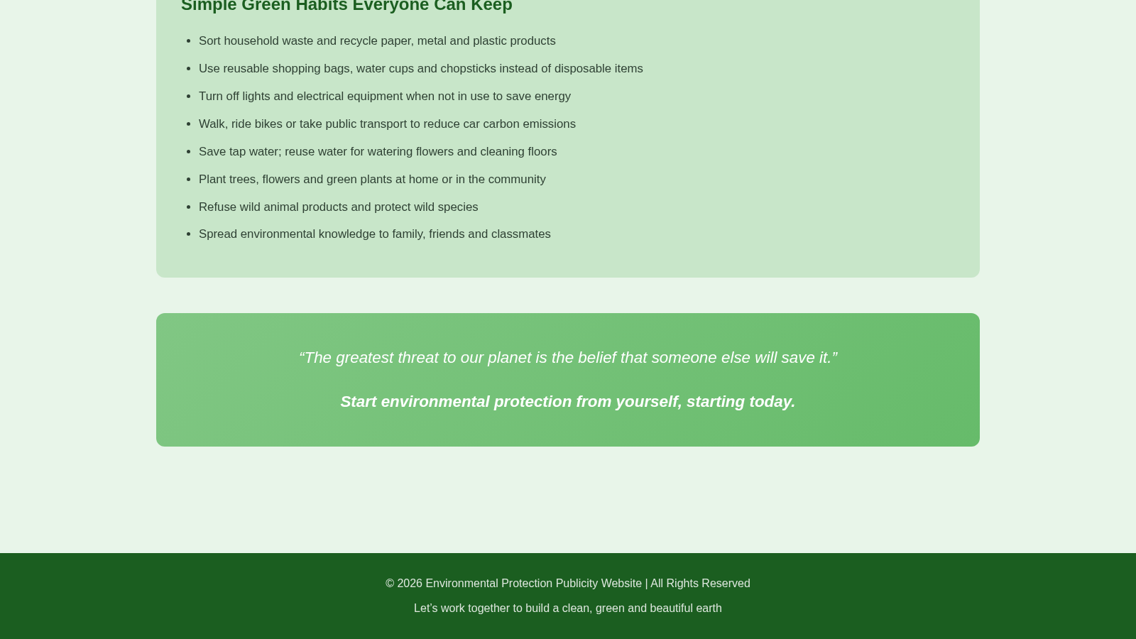 Protect Our Planet 封面