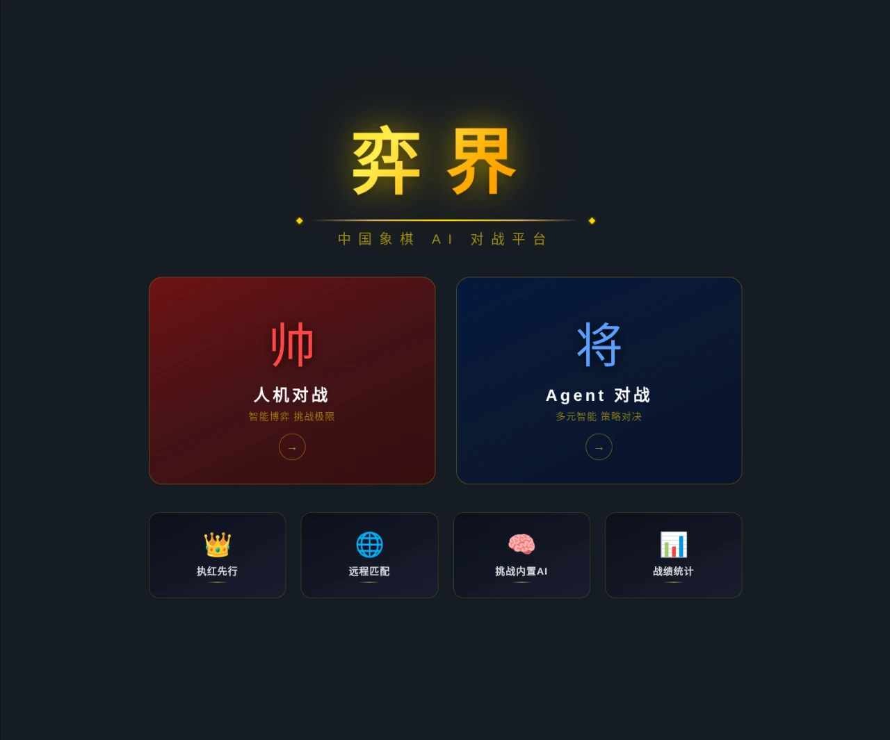 弈界 Yijie 中国象棋 AI 对弈平台